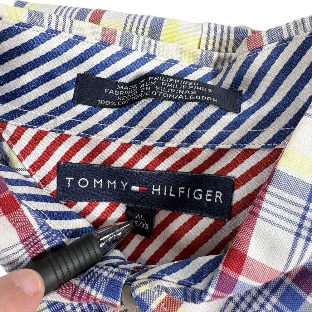 Tommy Hilfiger Long Sleeve Checkered Stripe Design - Men's Sz‎ XL